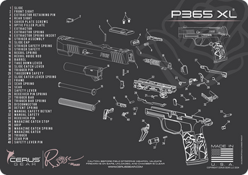 SIG SAUER® Rose P365 Schematic Handgun Mat