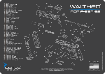Walther® PDPF® Schematic Handgun Mat