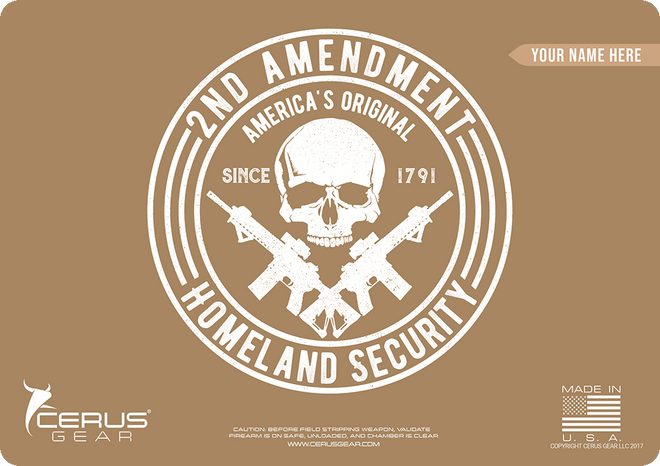 *CUSTOM* 2nd Amendment Handgun Mat