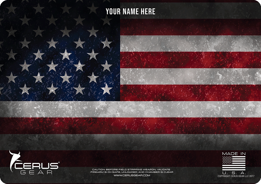 *CUSTOM* American Flag Handgun Mat