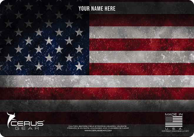 *CUSTOM* American Flag Handgun Mat