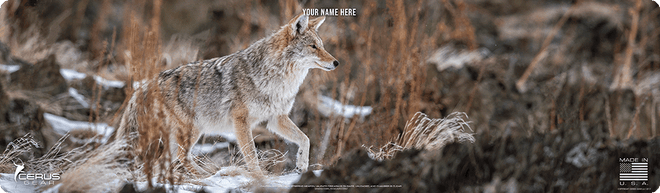 *CUSTOM* Stalking Coyote Wildlife Magnum Gun Mat