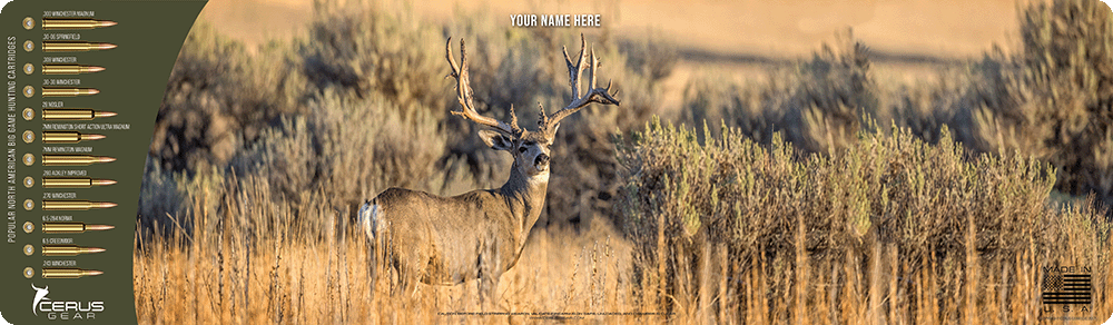 *CUSTOM* Mule Deer Buck Wildlife Magnum Gun Mat