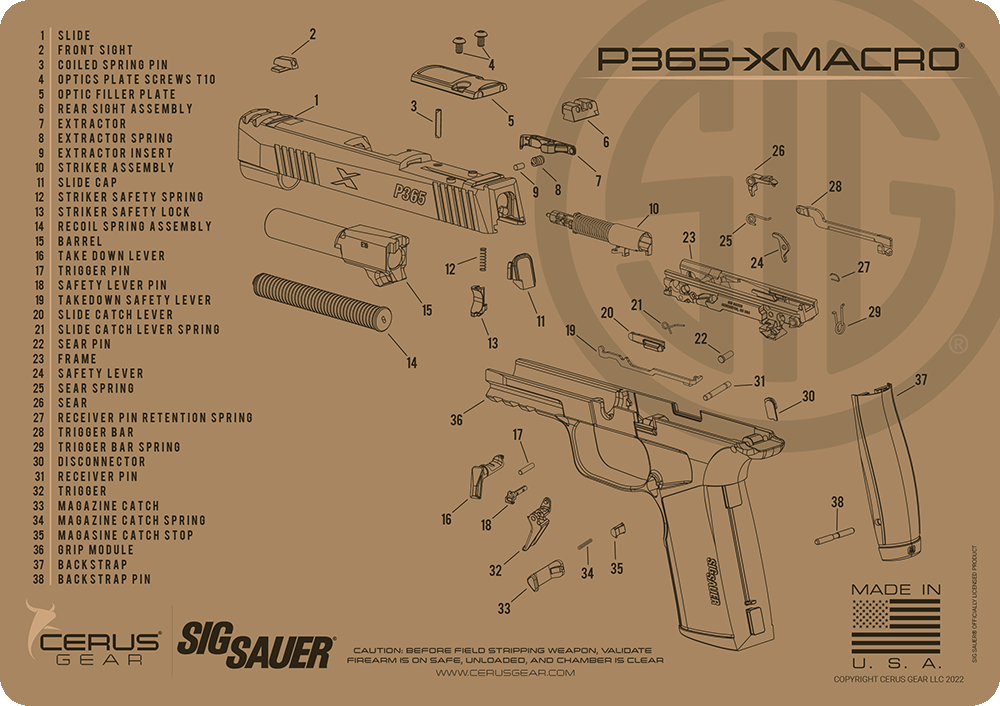 P365-XMACRO GUN MAT-CERUS GEAR