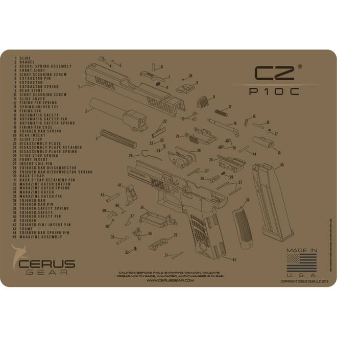 FDE CZ P10C gun pad