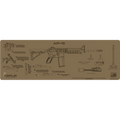 COYOTE TAN AR-15 CLEANING DIRECTIONS ON PAD