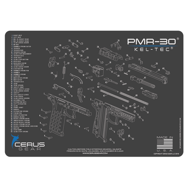 Kel-Tec® PMR-30 Schematic Handgun Mat