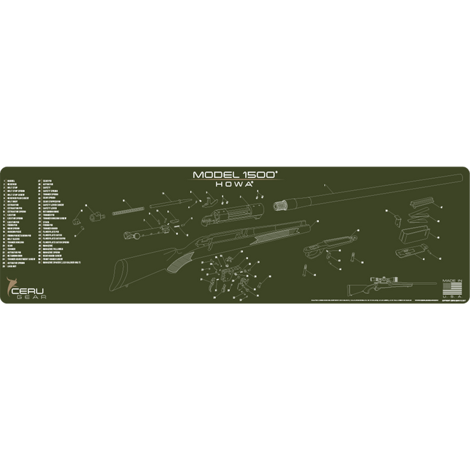 Top HOWA 1500 Parts List Olive Drab Green