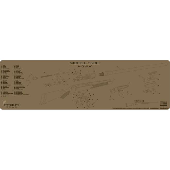 Howa Component Image and Maintenance Mat