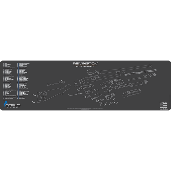 Remington 870 Schematic Magnum Gun Mat