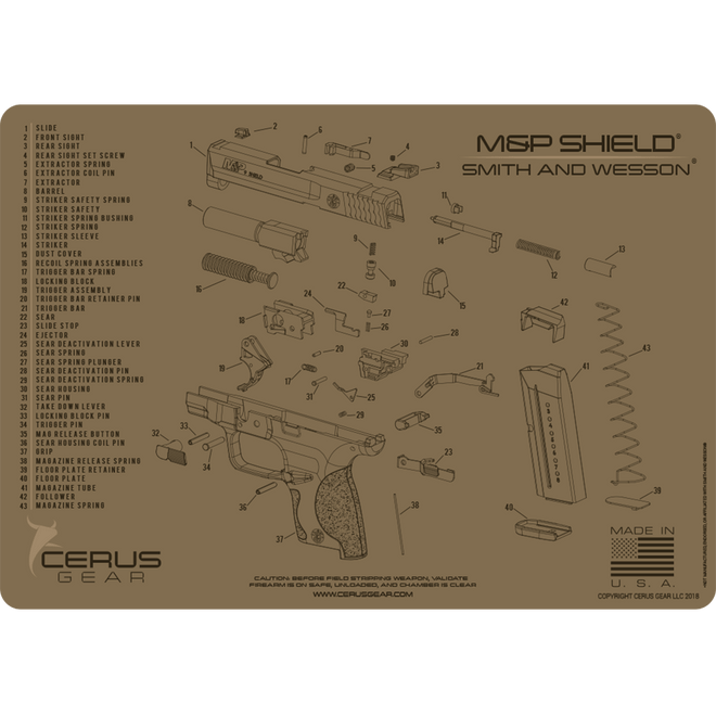 Tactical M&P Shield FDE Maintenance Pad