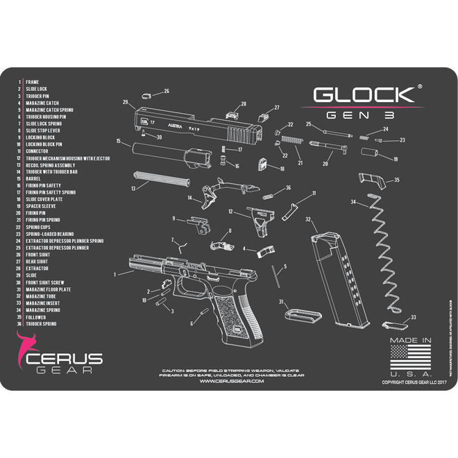 ACCURATE GLOCK GEN3 CLEANING MAT