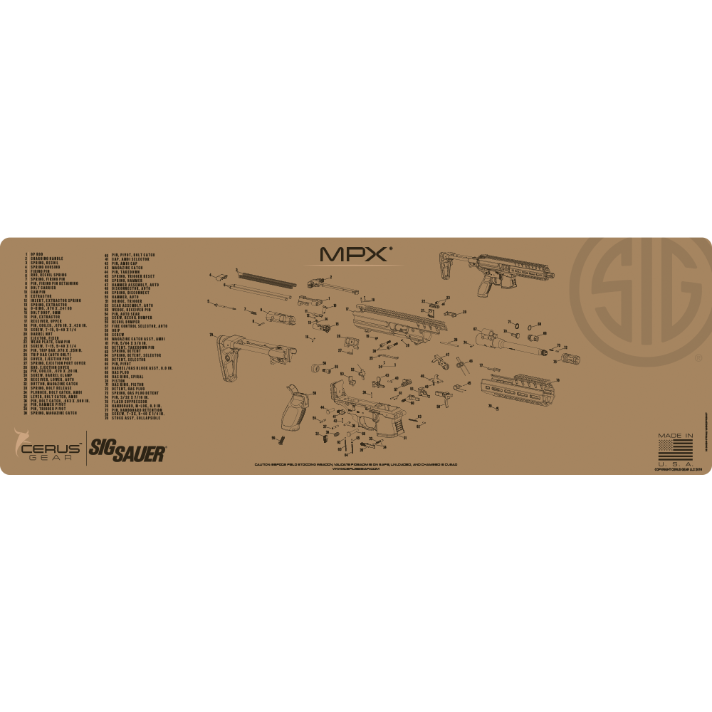 exploded view Sig Sauer MPX