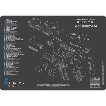 Ruger® American® Handgun Schematic Gun Mat
