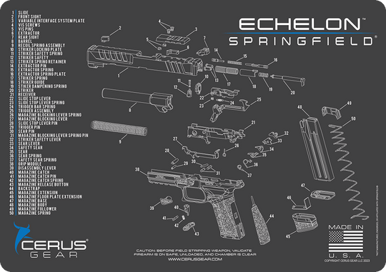 Springfield Echelon Parts Diagram Pistol Cleaning Mat