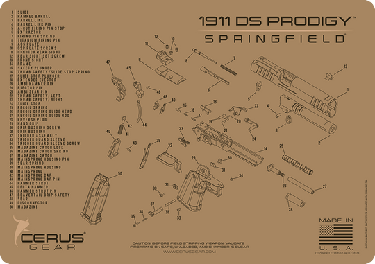 Springfield Prodigy Replacing Extractor Springfield Prodigy Pistol Parts Diagram Cleaning Mat