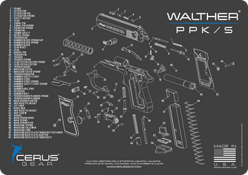 Walther PPK/S Schematic ProMat Handgun Cleaning Mat