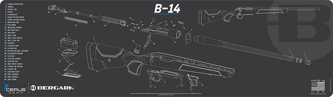 Bergara B-14 Schematic Magnum Gun Mat