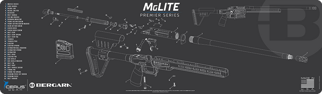 Bergara MgLite Schematic Magnum Gun Mat