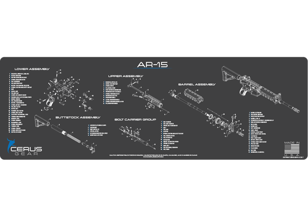 AR-15 Schematic Rifle Mat