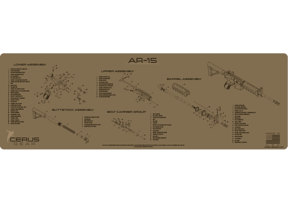 AR-15 Schematic Rifle Mat