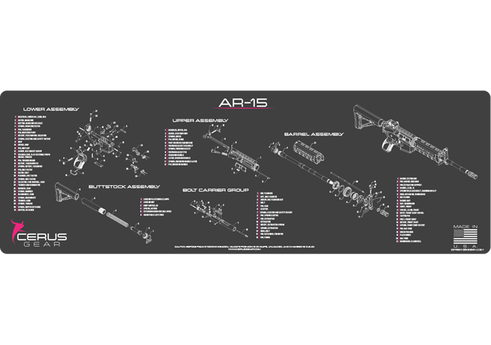AR-15 Schematic Rifle Mat