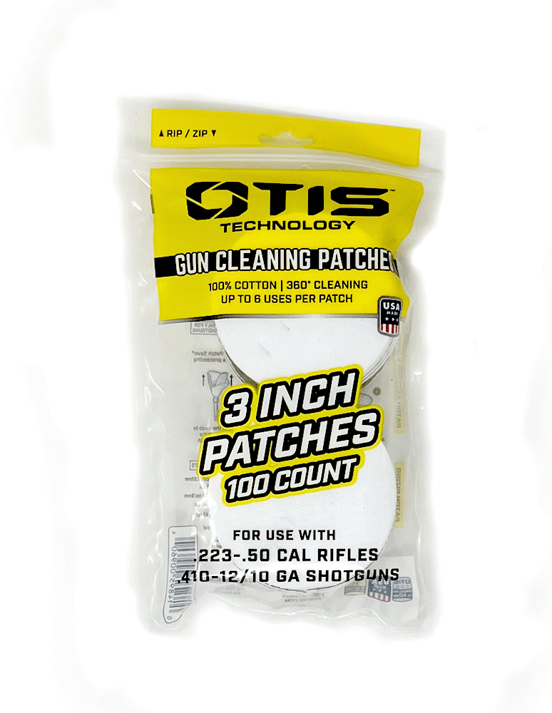 3" OTIS Gun Cleaning Patches Round Gun Cleaning Patches