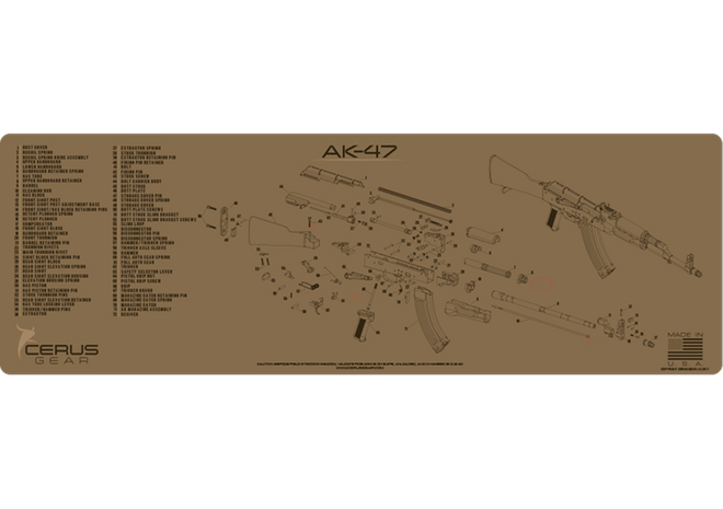 AK-47 Schematic Rifle Mat