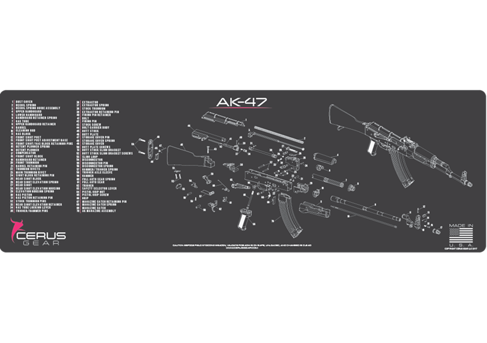 AK-47 Schematic Rifle Mat