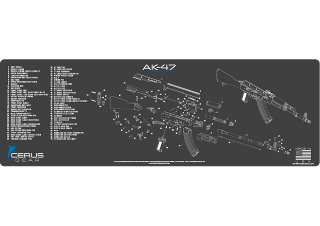 AK-47 Schematic Rifle Mat