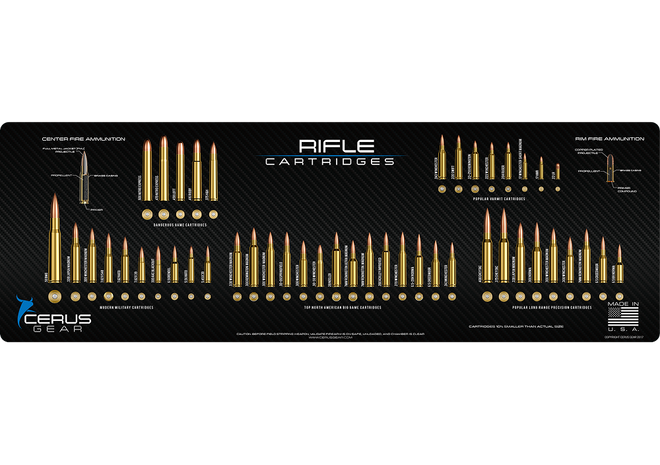 Top Rifle Cartridges Gun Mat