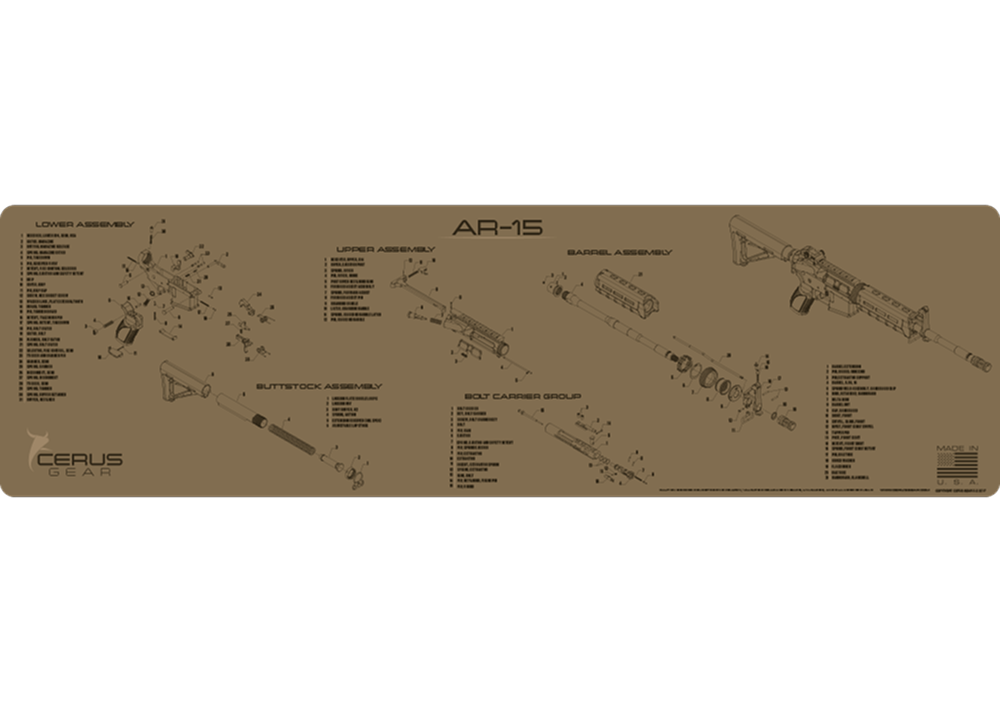 AR-15 Schematic Magnum Gun Mat
