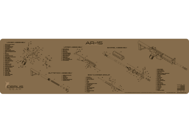 AR-15 Schematic Magnum Gun Mat