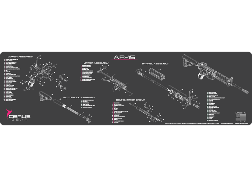 AR-15 Schematic Magnum Gun Mat