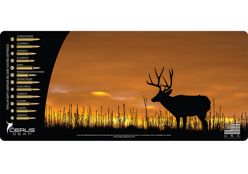 Mule Deer Sunset Wildlife Gun Mat
