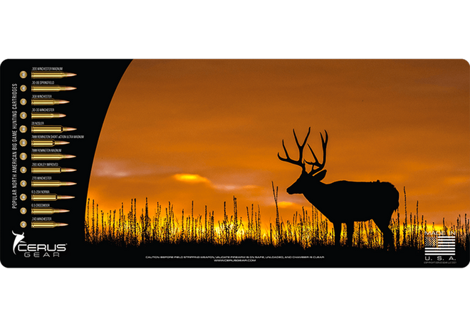 Mule Deer Sunset Wildlife Gun Mat