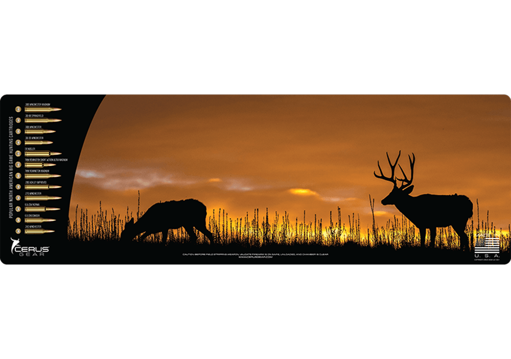 Mule Deer Sunset Wildlife Gun Mat