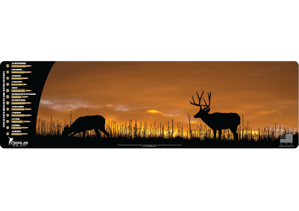 Mule Deer Sunset Wildlife Gun Mat