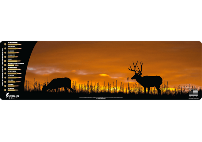 Mule Deer Sunset Wildlife Gun Mat