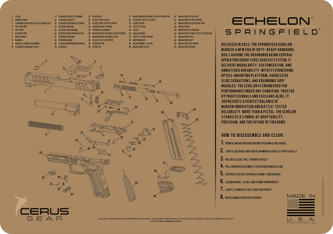 Springfield® Echelon™ Schematic and History Bench Mat