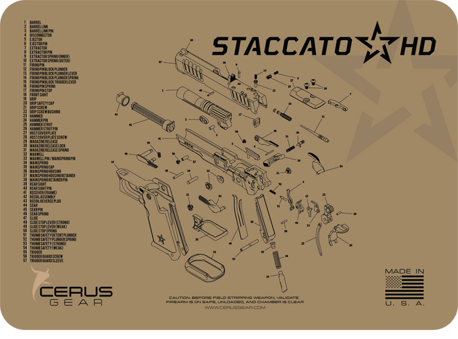 Staccato HD® Schematic Handgun Mat