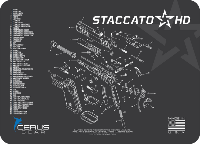 Staccato HD® Schematic Handgun Mat