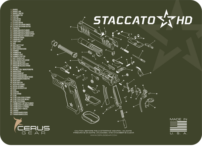 Staccato HD® Schematic Handgun Mat