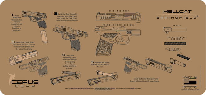 Springfield® Hellcat Instructional Gun Mat