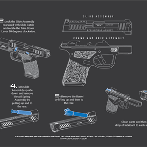 Springfield Hellcat instructional Gun Cleaning Mat