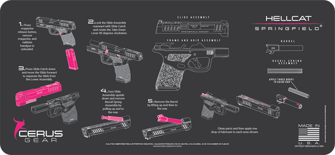 Springfield® Hellcat Instructional Gun Mat