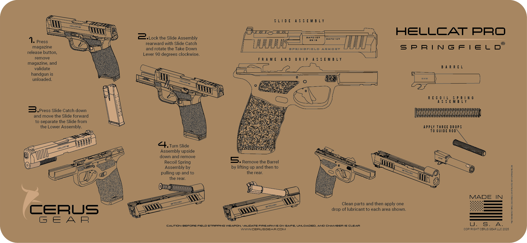Springfield® Hellcat Pro Instructional Gun Mat
