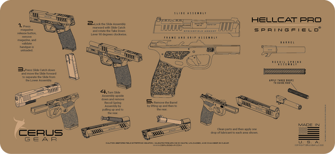 Springfield® Hellcat Pro Instructional Gun Mat