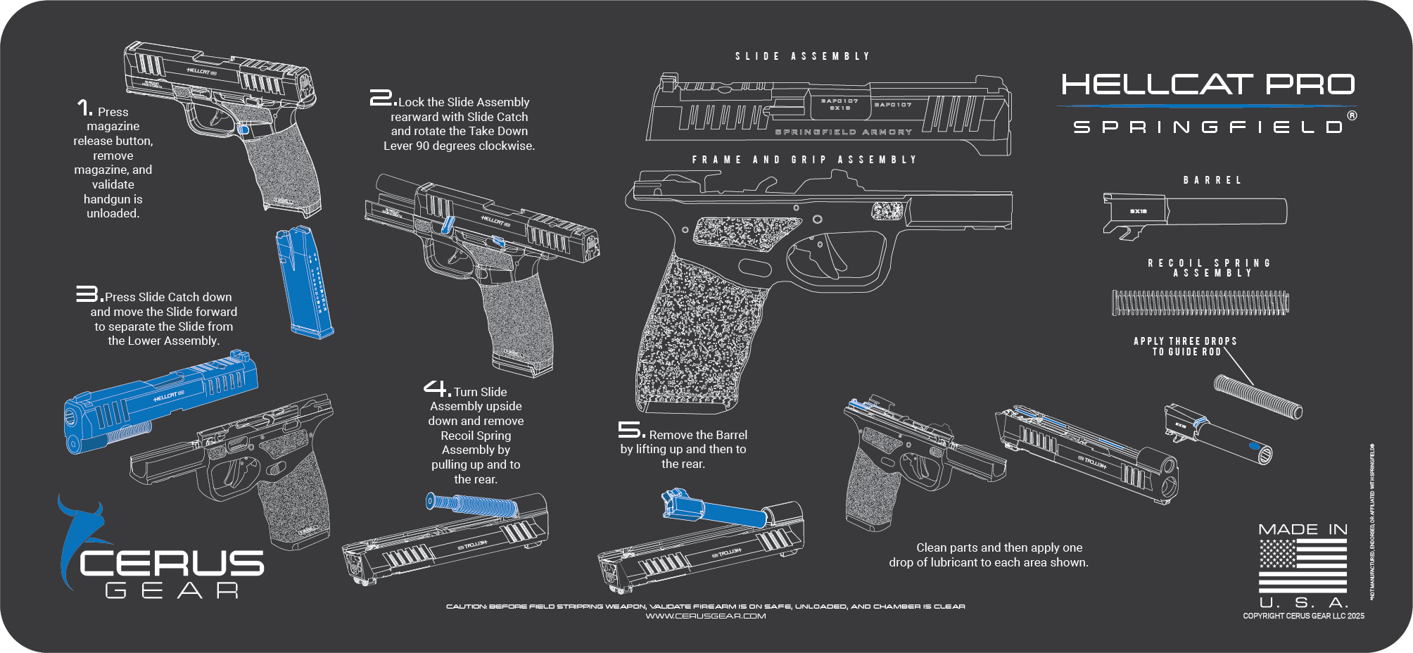 Springfield® Hellcat Pro Instructional Gun Mat