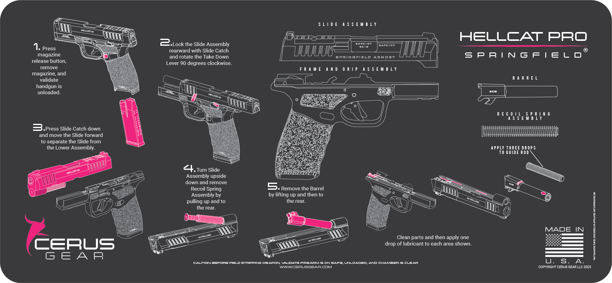 Springfield® Hellcat Pro Instructional Gun Mat